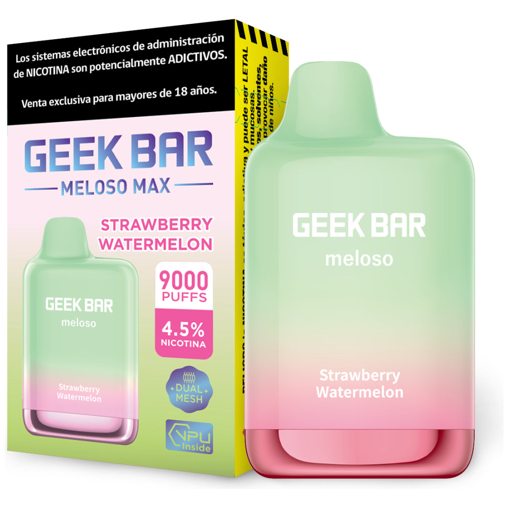 VAPORIZADOR DESECHABLE GEEK BAR MELOSO MAX 9000 PUFFS STRAWBERRY WATERMELON