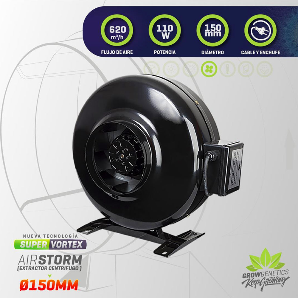 EXTRACTOR CENTRIFUGO 150MM SUPER VORTEX GROW GENETIC