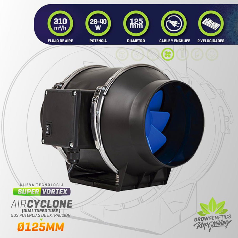 EXTRACTOR TT DUAL 125MM GROW GENETICS