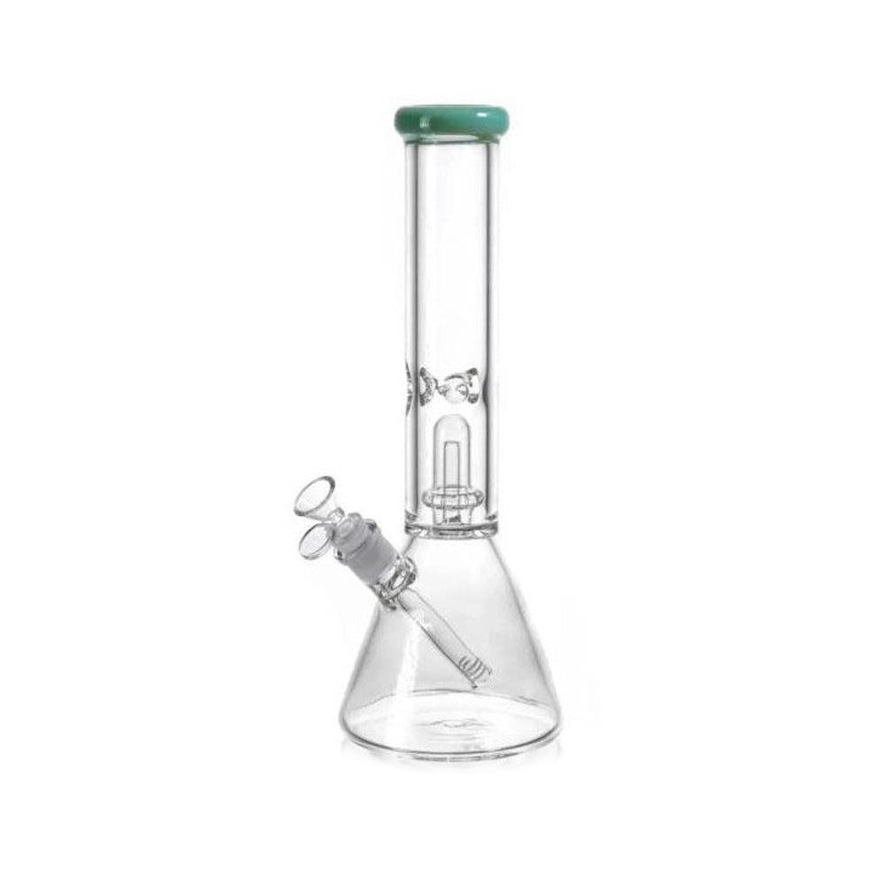 BEAKER CON ATRAPAHIELO TRANSLUCIDO VERDE CALVO