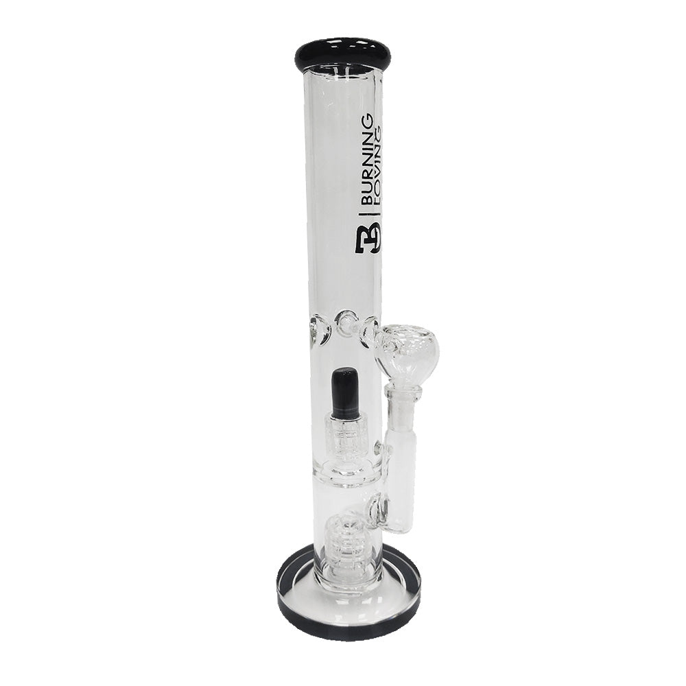 BONG GLASS 12 DUAL SHOWER BLACK BURNING LOVING