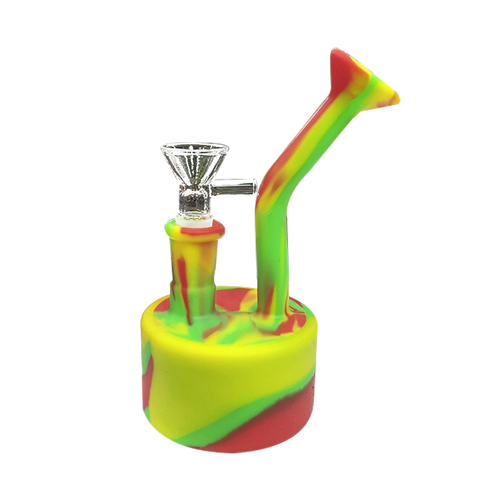 SILICON BUBBLER BONG RASTA