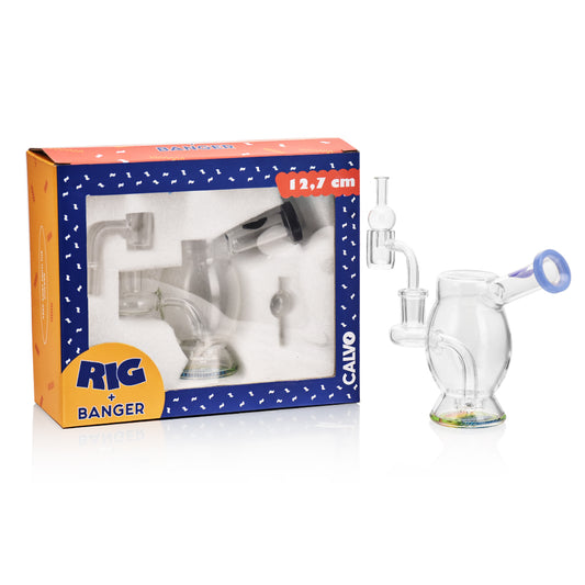 WAX SET – BUBBLE RIG + BANGER + CARB CAP GREEN CALVO