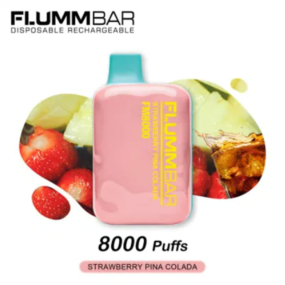 FLUMMBAR 8000 PUFF STRAWBERRY PIÑA COLADA 0% NICOTINA