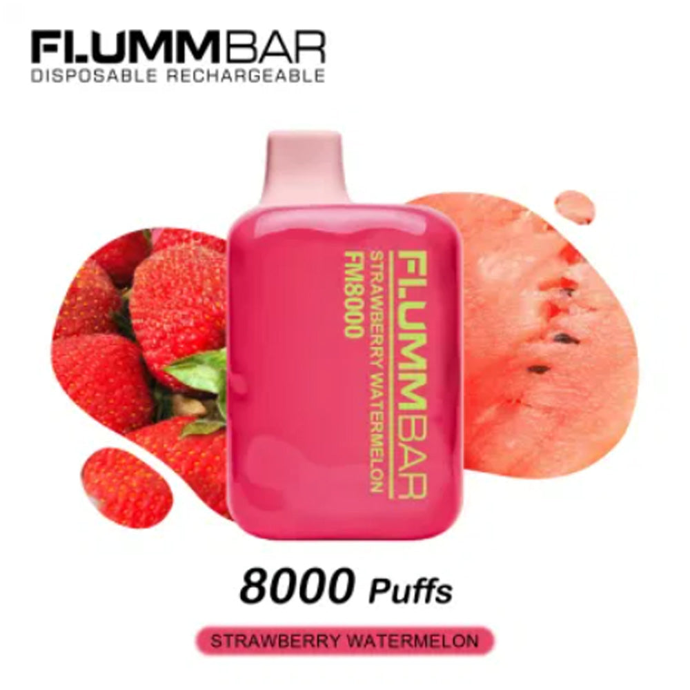 FLUMMBAR 8000 PUFF STRAWBERRY WATERMELON 0% NICOTINA