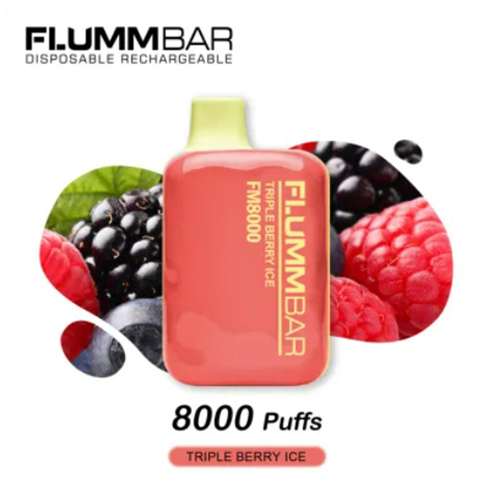 FLUMMBAR 8000 PUFF TRIPLE BERRY ICE 0% NICOTINA