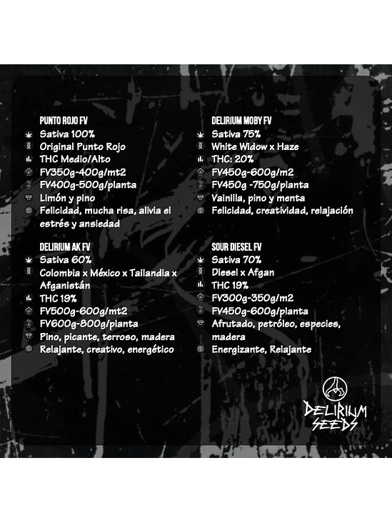 MIX LEYENDAS FAST X8 DELIRIUM SEEDS