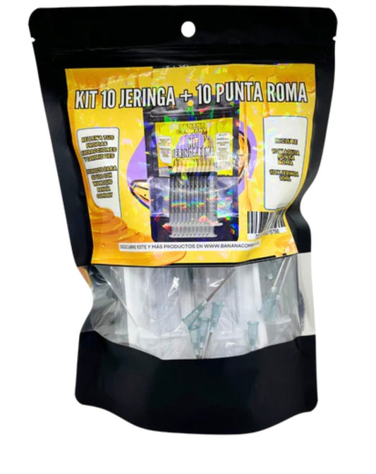Kit 10 jeringas + 10 punta roma - Banana Company