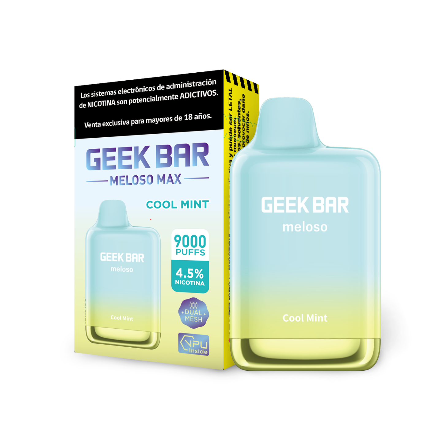 VAPORIZADOR DESECHABLE GEEK BAR MELOSO MAX 9000 PUFFS COOL MINT