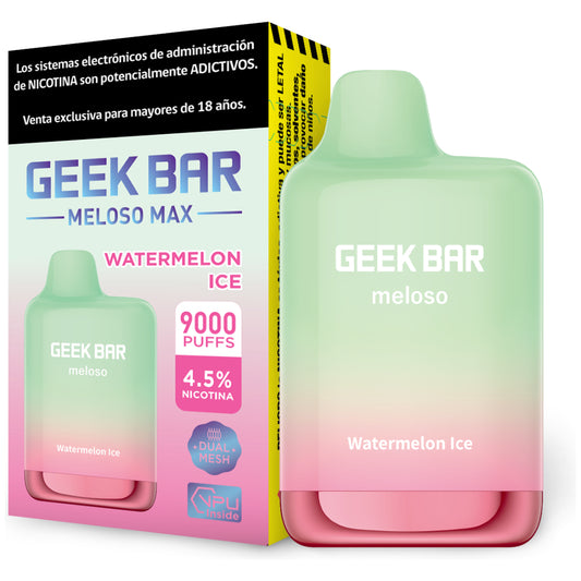 VAPORIZADOR DESECHABLE GEEK BAR MELOSO MAX 9000 PUFFS WATERMELON ICE