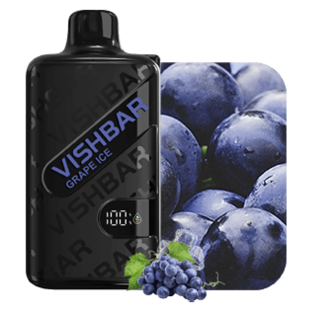 VAPORIZADOR DESECHABLE VISHBAR WEEKLY 20000 PUFFS GRAPE ICE