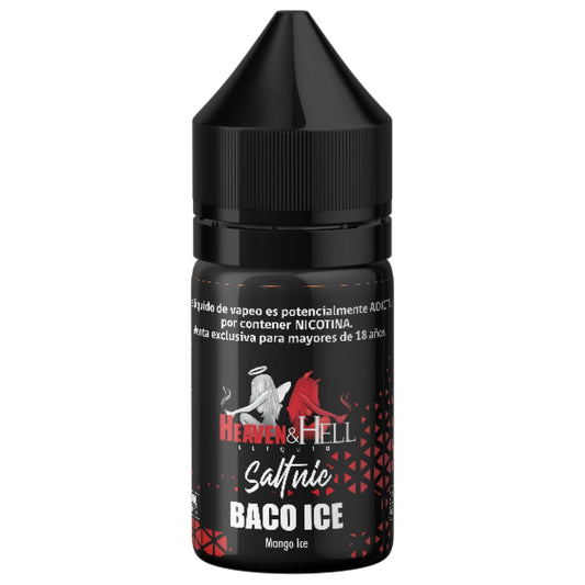LIQUIDO HEAVEN Y HELL BACO ICE SALT TOBACO CARAMELO 30ML 25MG