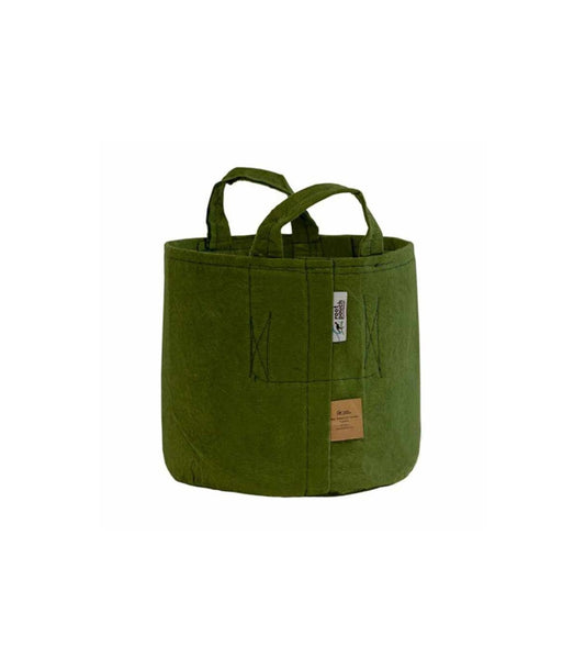 MACETA ROOT POUCH VERDE 16LT 28X26CM CON ASAS