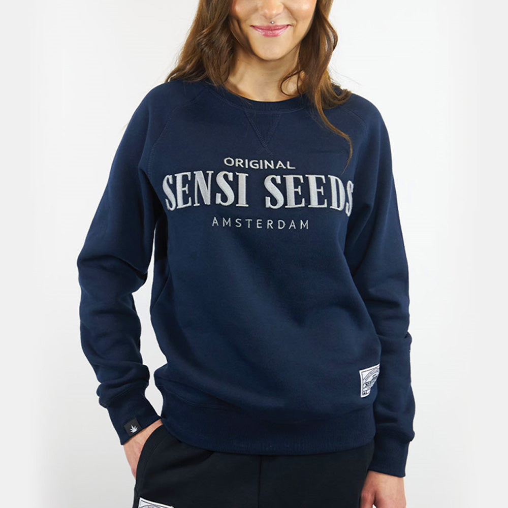 POLERON UNISEX AZUL NAVY TALLA L SENSI SEEDS