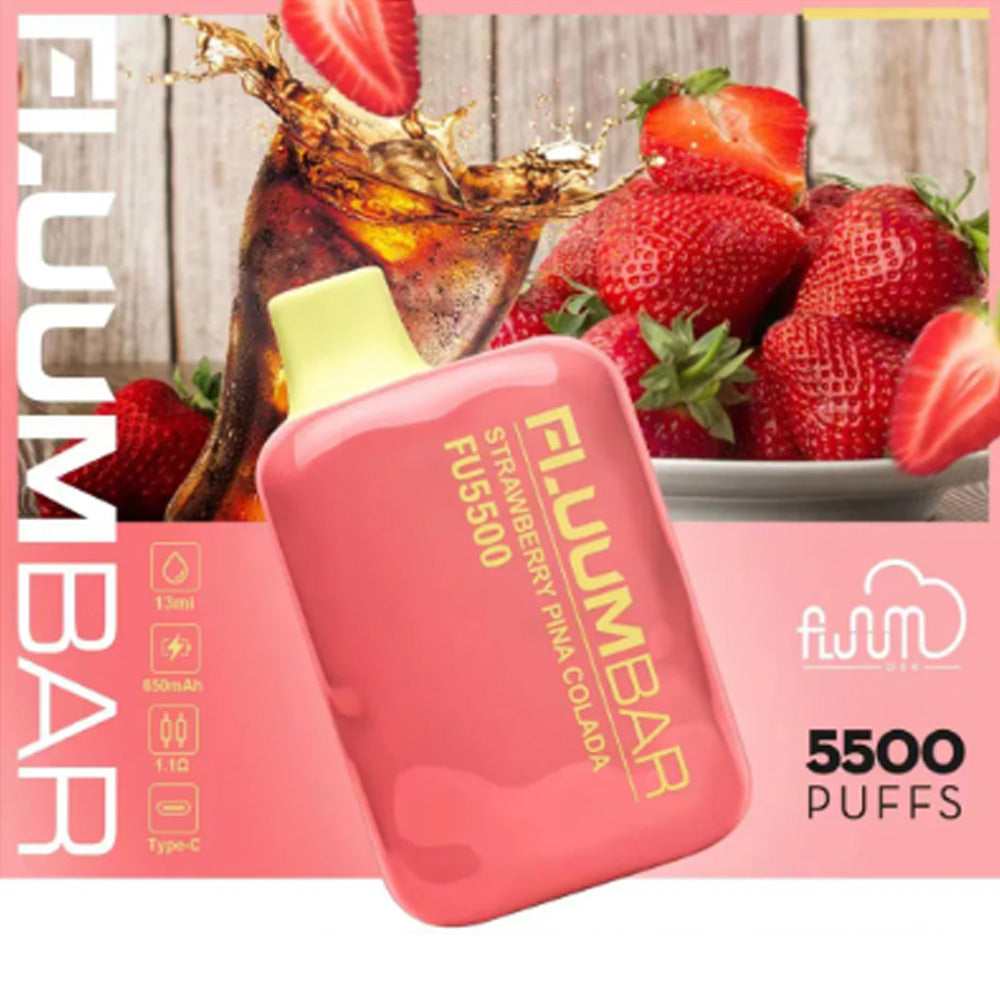 VAPE FLUUMBAR FU5500 PIÑA COLADA DE FRUTILLA