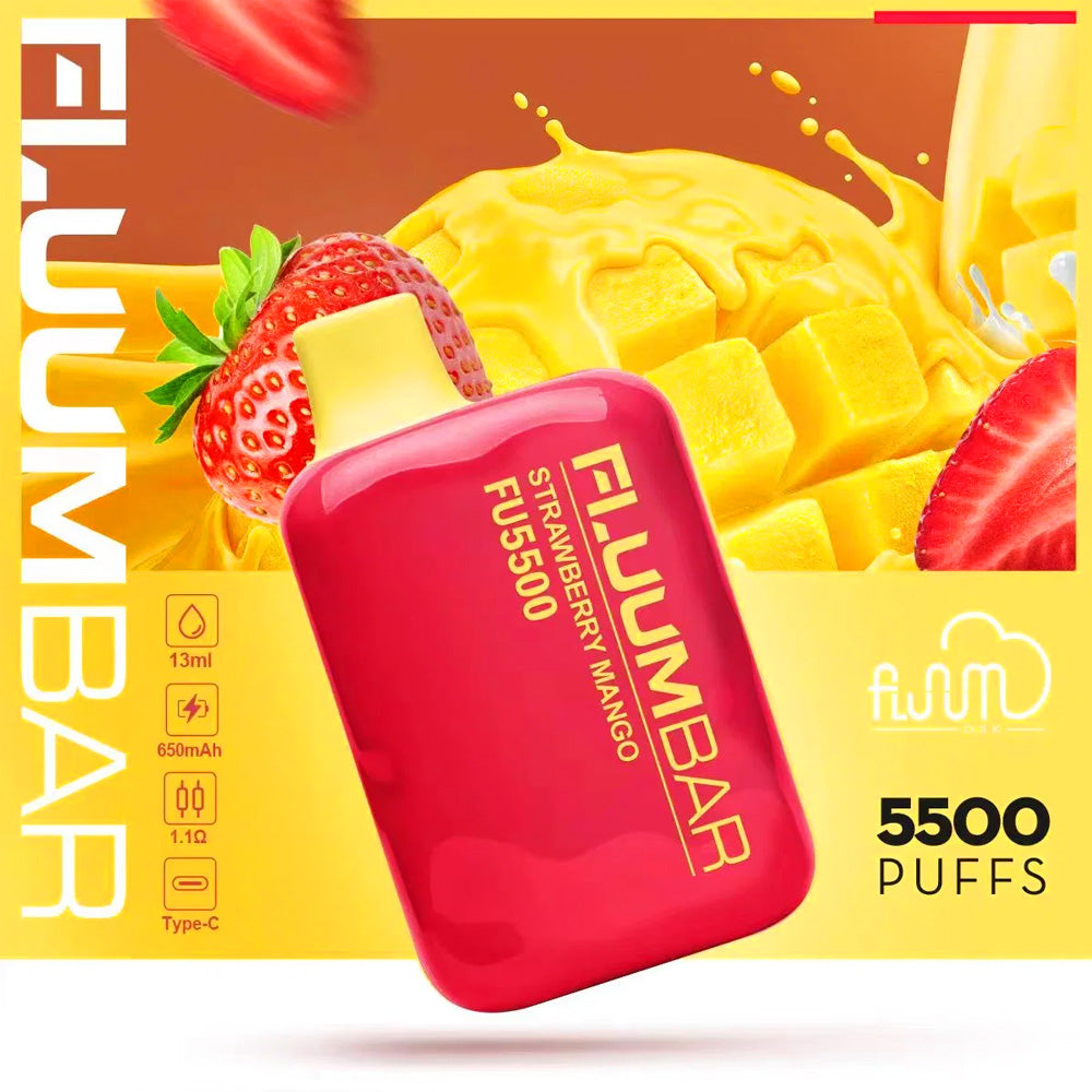 VAPE FLUUMBAR FU5500 FRUTILLA MANGO