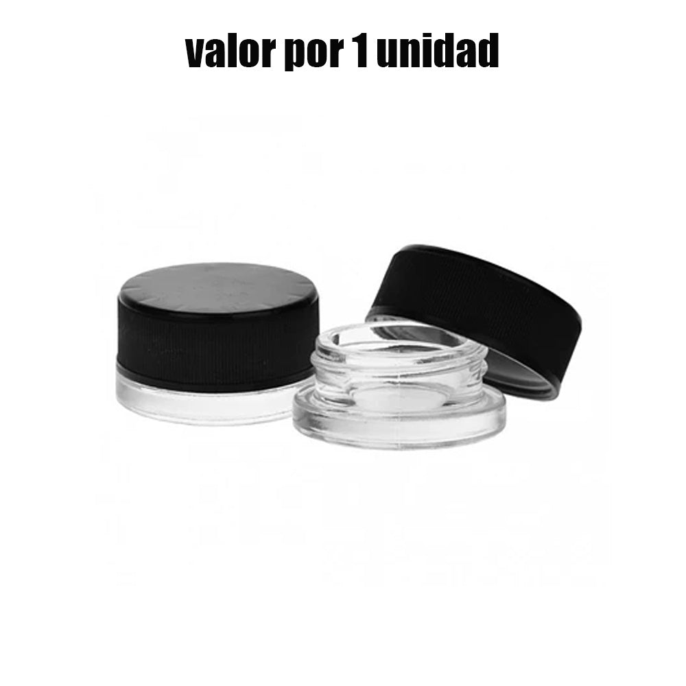 CONTENEDOR DE WAX PYREX CIRCULAR NEGRO 5ML GENERICO